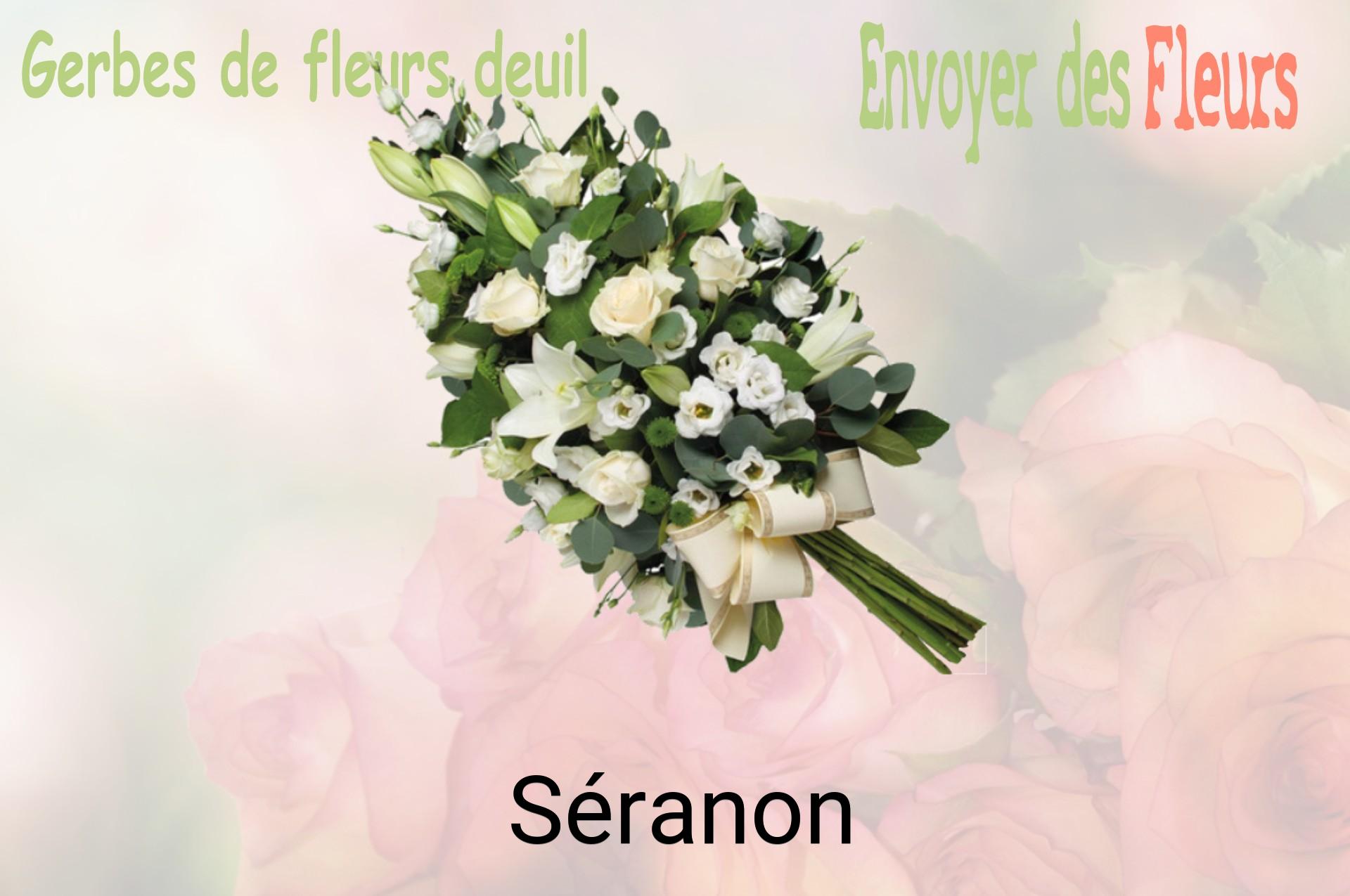 Gerbe de fleurs de deuil livrée à Séranon